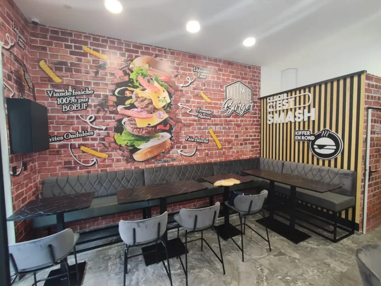 Mur décor intérieur - Home Burger - Grenoble